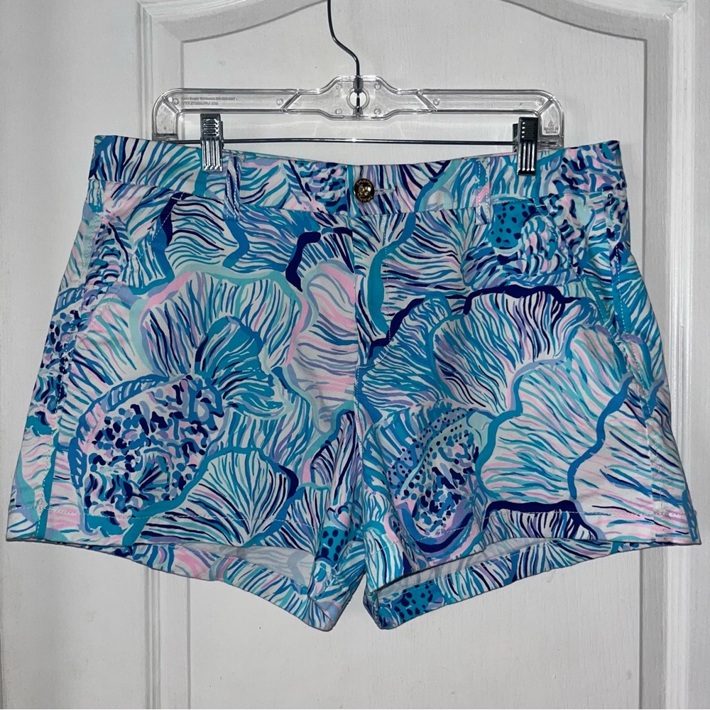 Lilly Pulitzer Blue and Pink Patterned Women Shorts